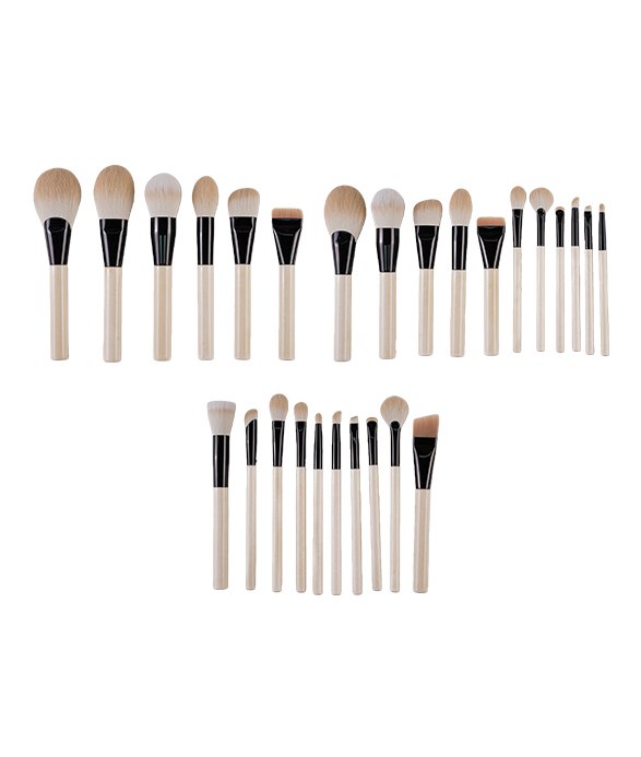 high density synthetic makeup brush set for full face and eye application